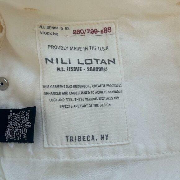 Nili Lotan Russel White Jean Shorts, Size 27, NWT - Picture 4 of 8